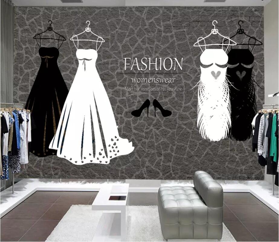 3D White Wedding Dress 2750 Wall Murals Wallpaper AJ Wallpaper 2 