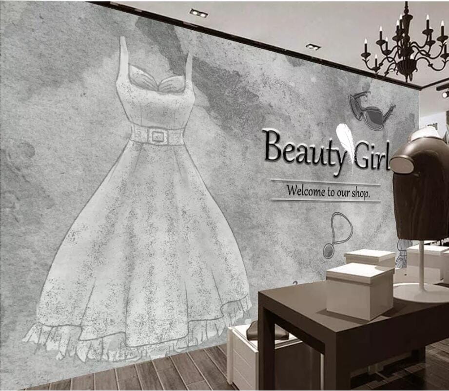 3D White Wedding Dress 2749 Wall Murals Wallpaper AJ Wallpaper 2 