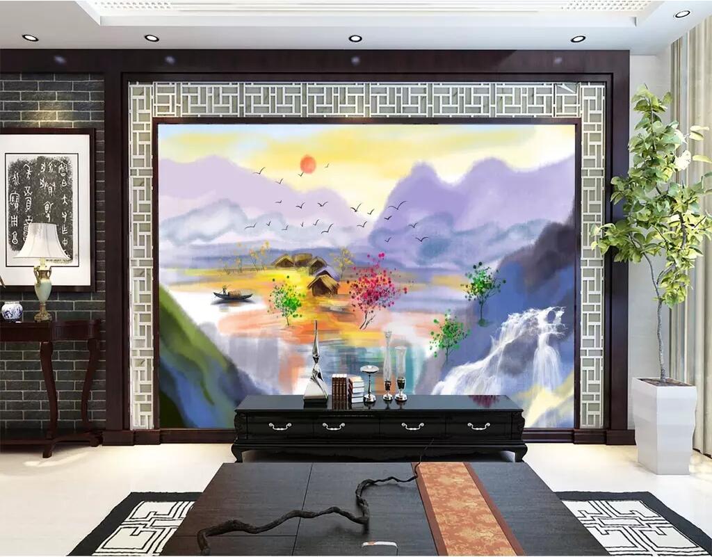 3D Valley River 1728 Wall Murals Wallpaper AJ Wallpaper 2 