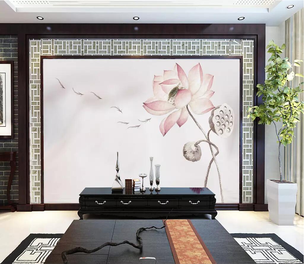 3D Flower Fish 1700 Wall Murals Wallpaper AJ Wallpaper 2 