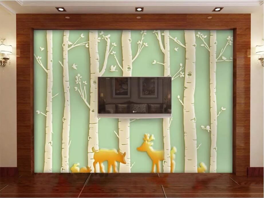 3D Golden Fawn 2675 Wall Murals Wallpaper AJ Wallpaper 2 