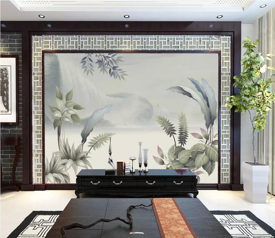 3D Green Leaf 1657 Wall Murals Wallpaper AJ Wallpaper 2 