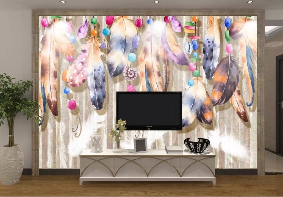 3D Colored Feathers 2656 Wall Murals Wallpaper AJ Wallpaper 2 