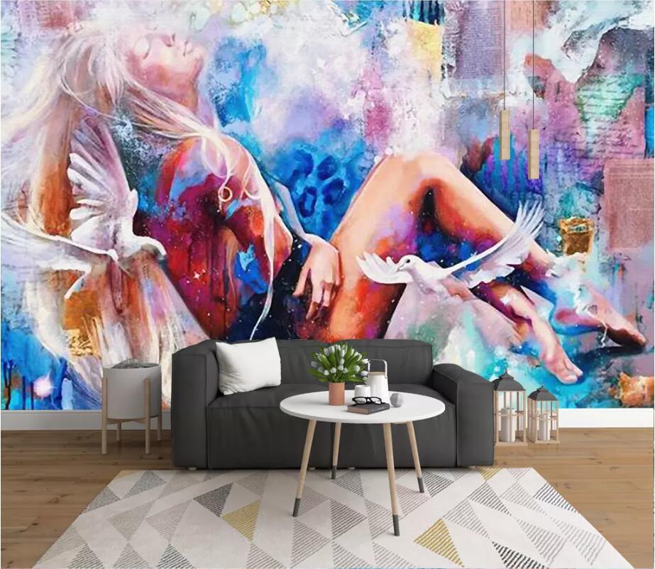 3D Color Lady 1468 Wall Murals Wallpaper AJ Wallpaper 2 