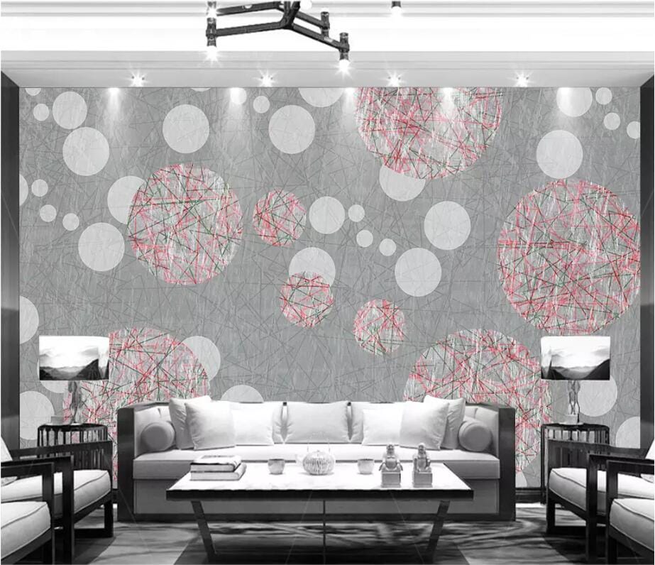 3D Colored Circles 2428 Wall Murals Wallpaper AJ Wallpaper 2 