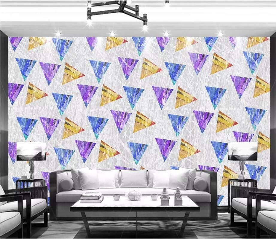 3D Colored Triangle 2397 Wall Murals Wallpaper AJ Wallpaper 2 