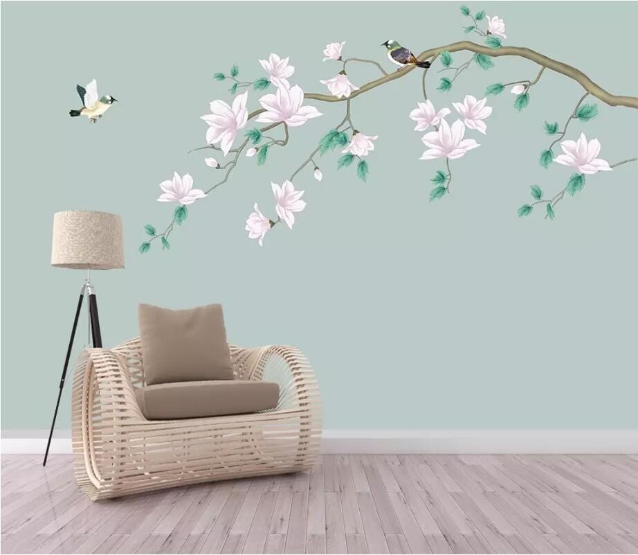 3D Flower Bird 2797 Wall Murals Wallpaper AJ Wallpaper 2 