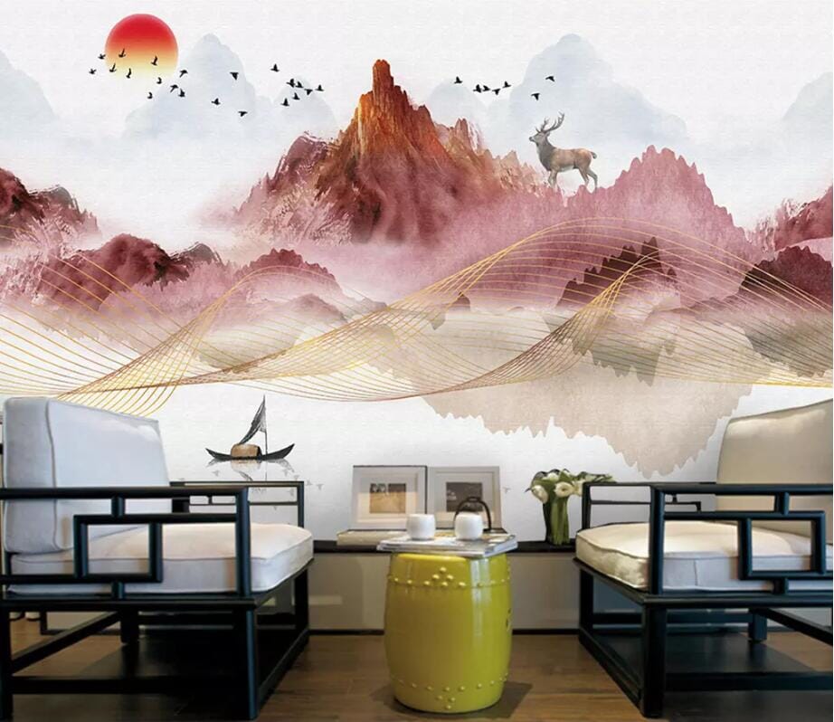 3D Red Valley 2794 Wall Murals Wallpaper AJ Wallpaper 2 