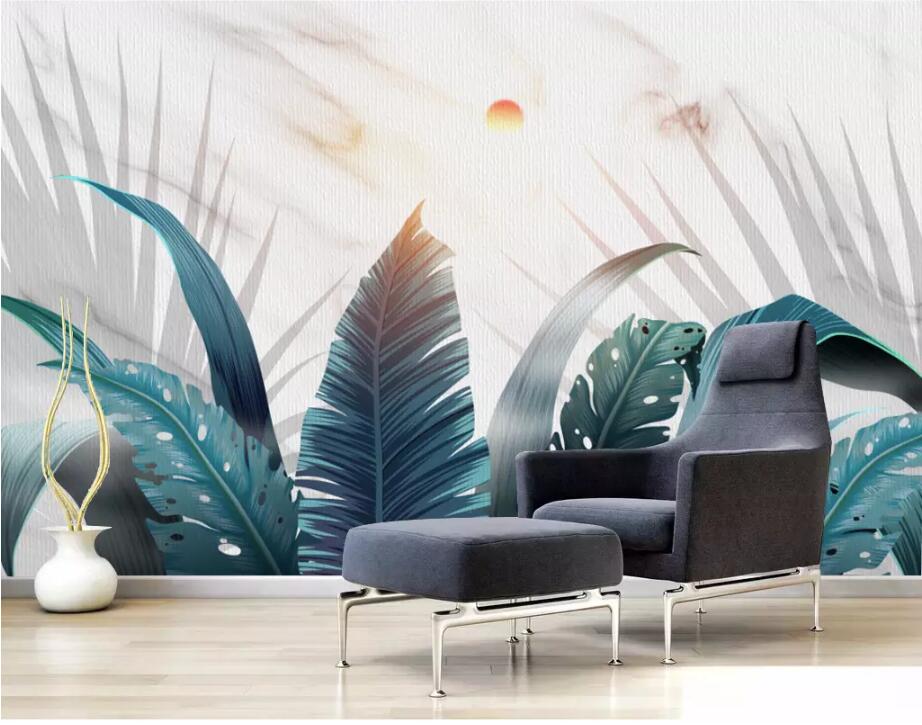 3D Green Leaf 1811 Wall Murals Wallpaper AJ Wallpaper 2 