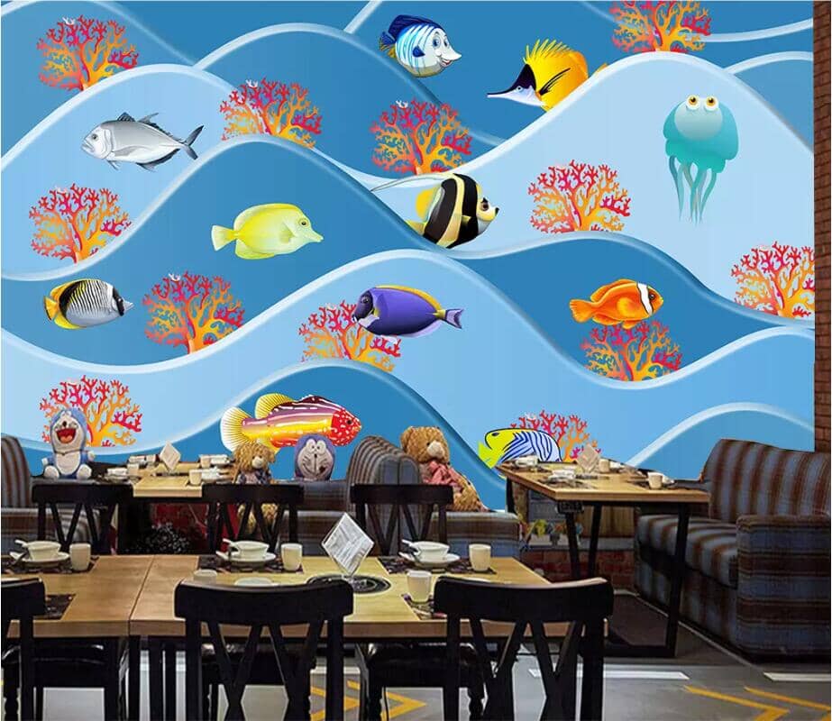 3D Deep Sea Fish 2573 Wall Murals Wallpaper AJ Wallpaper 2 