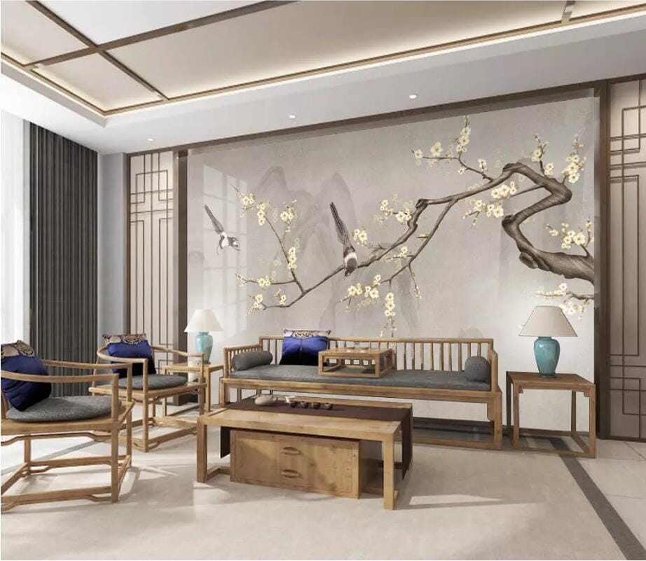 3D Branch Bird 2816 Wall Murals Wallpaper AJ Wallpaper 2 