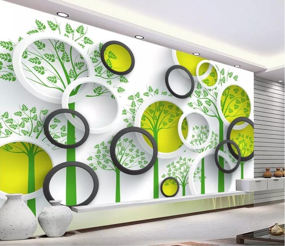 3D Circle Tree 2751 Wall Murals Wallpaper AJ Wallpaper 2 