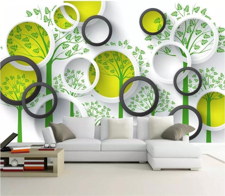 3D Circle Tree 2751 Wall Murals Wallpaper AJ Wallpaper 2 