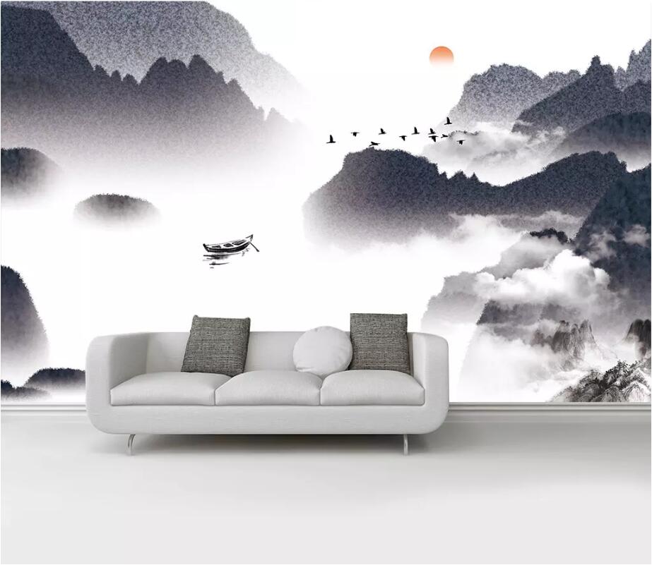 3D Misty Valley 1756 Wall Murals Wallpaper AJ Wallpaper 2 