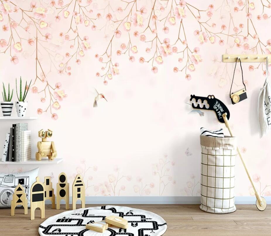 3D Pink Flowers 2594 Wall Murals Wallpaper AJ Wallpaper 2 
