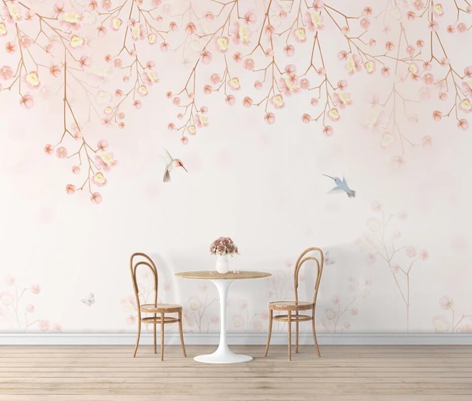 3D Pink Leaves 1612 Wall Murals Wallpaper AJ Wallpaper 2 