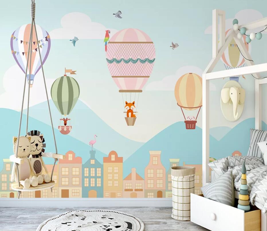 3D Hot Air Balloon 1607 Wall Murals Wallpaper AJ Wallpaper 2 