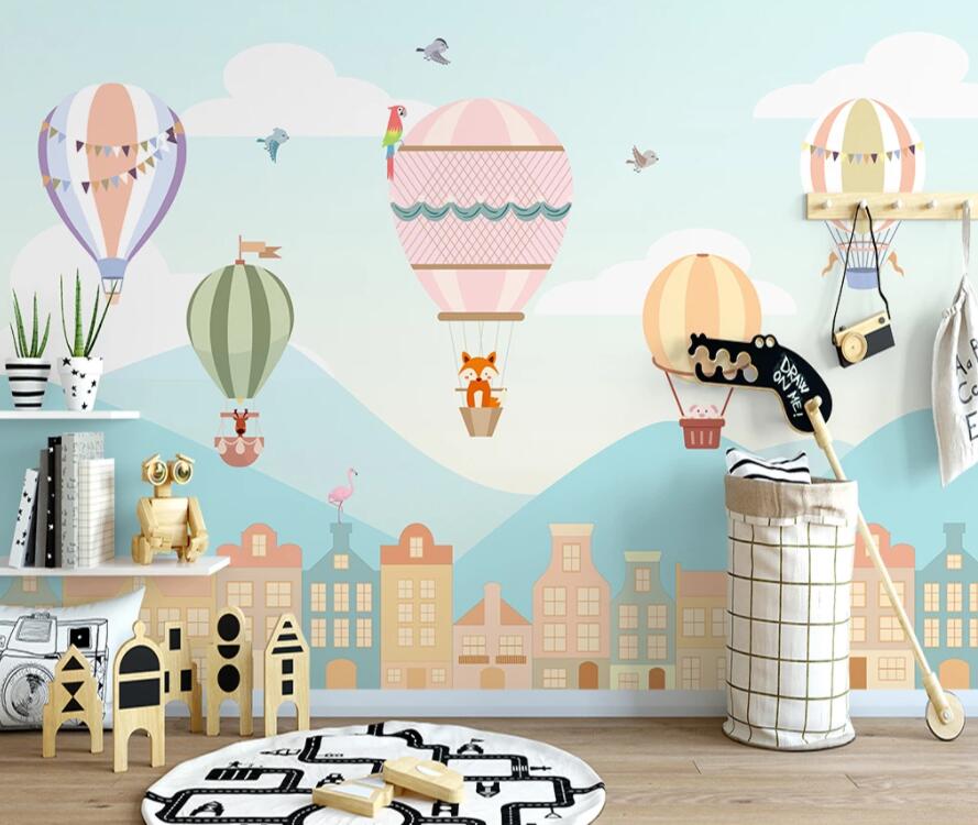 3D Hot Air Balloon 1607 Wall Murals Wallpaper AJ Wallpaper 2 