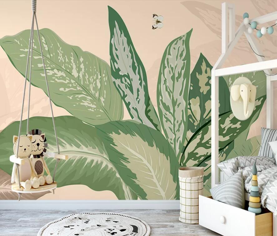 3D Leaves 1590 Wall Murals Wallpaper AJ Wallpaper 2 