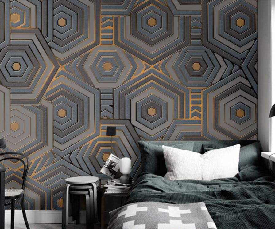 3D Geometric Pattern 1419 Wall Murals Wallpaper AJ Wallpaper 2 