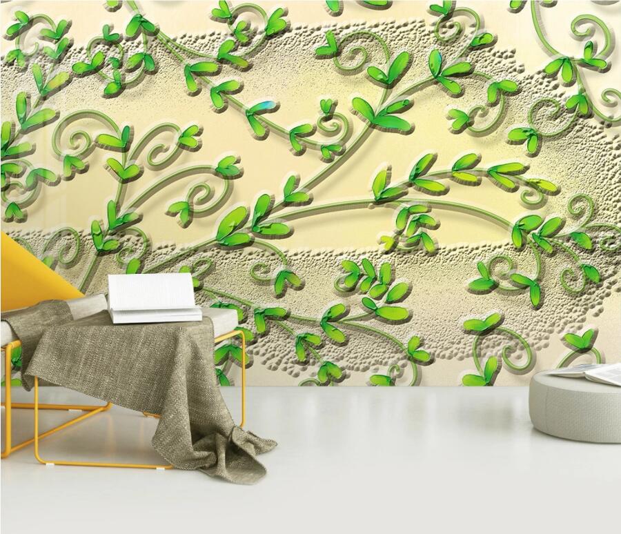 3D Green Leaf 2022 Wall Murals Wallpaper AJ Wallpaper 2 