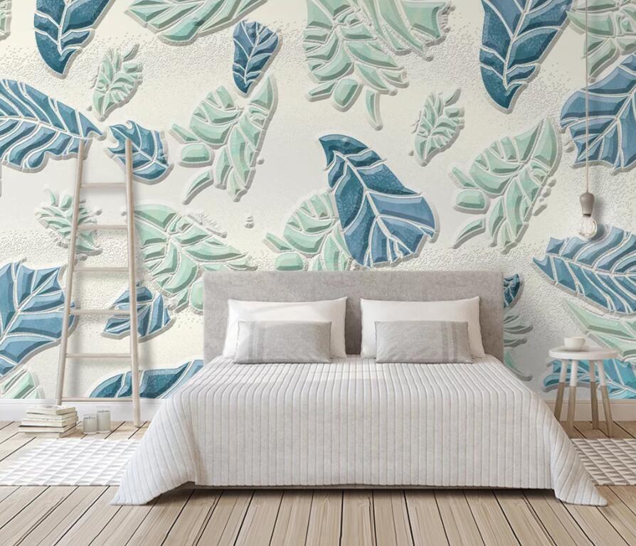 3D Green Leaf 2021 Wall Murals Wallpaper AJ Wallpaper 2 
