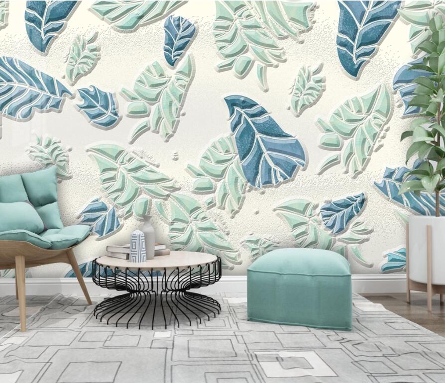 3D Green Leaf 2021 Wall Murals Wallpaper AJ Wallpaper 2 
