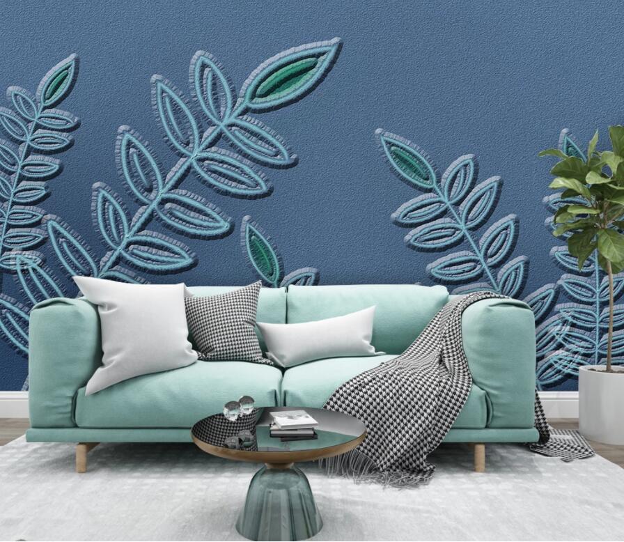 3D Green Leaf 2031 Wall Murals Wallpaper AJ Wallpaper 2 