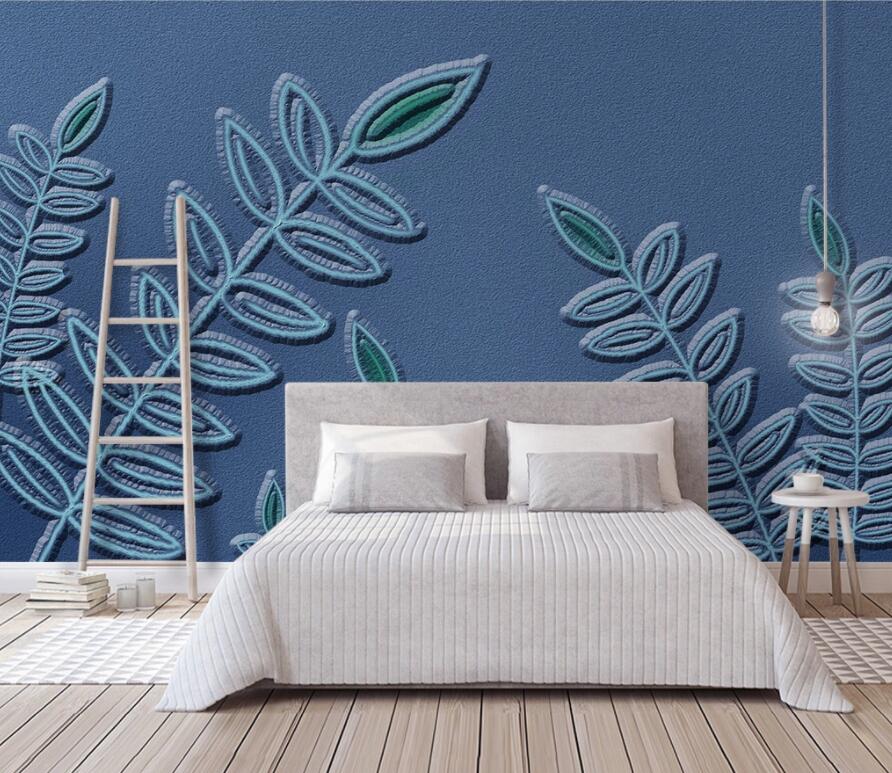 3D Green Leaf 2031 Wall Murals Wallpaper AJ Wallpaper 2 