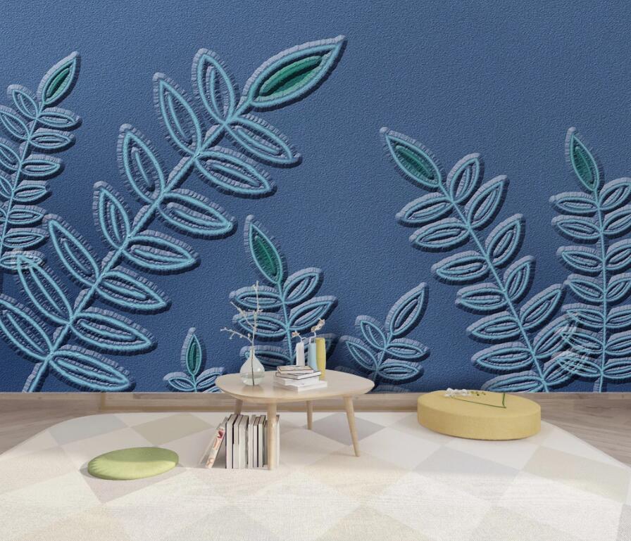 3D Green Leaf 2031 Wall Murals Wallpaper AJ Wallpaper 2 