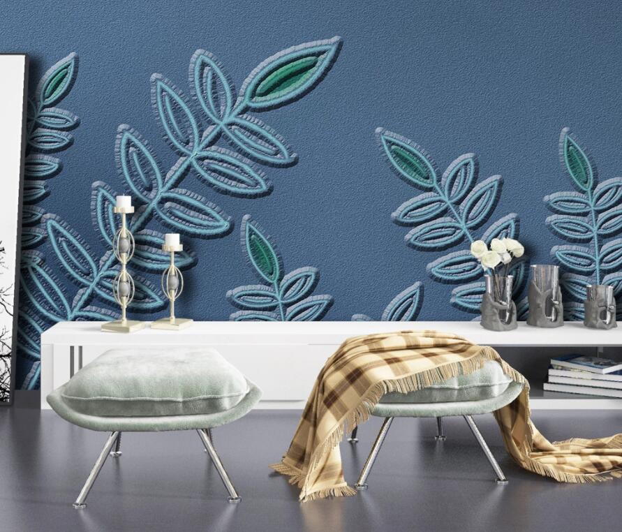 3D Green Leaf 2031 Wall Murals Wallpaper AJ Wallpaper 2 