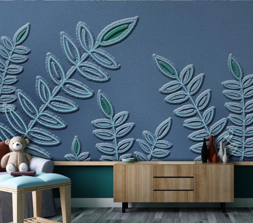 3D Green Leaf 2031 Wall Murals Wallpaper AJ Wallpaper 2 
