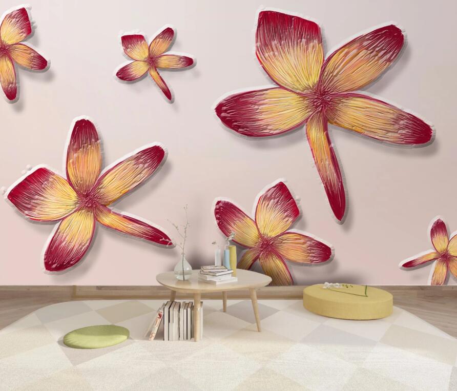 3D Orange Flowers 2018 Wall Murals Wallpaper AJ Wallpaper 2 