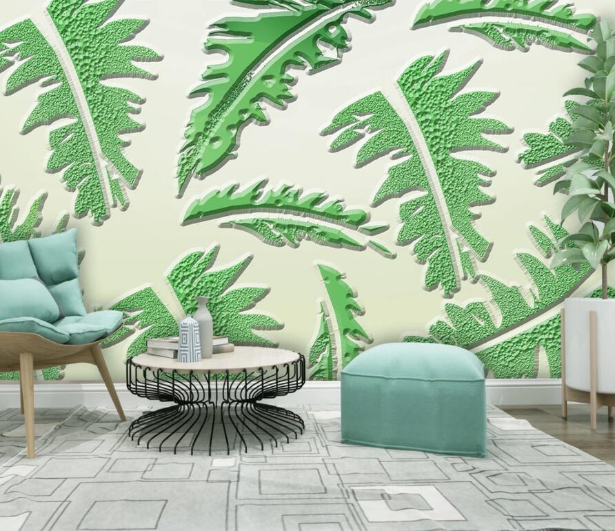 3D Green Leaf 2017 Wall Murals Wallpaper AJ Wallpaper 2 