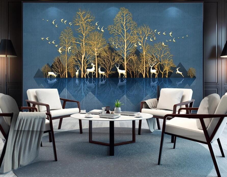 3D Wood Fawn 2840 Wall Murals Wallpaper AJ Wallpaper 2 