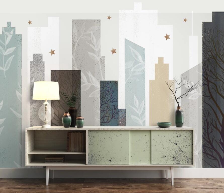 3D Color Building 3027 Wall Murals Wallpaper AJ Wallpaper 2 