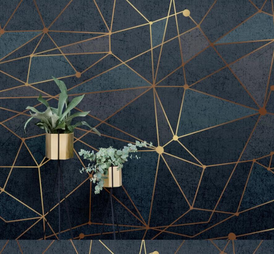 3D Golden Lines 1737 Wall Murals Wallpaper AJ Wallpaper 2 