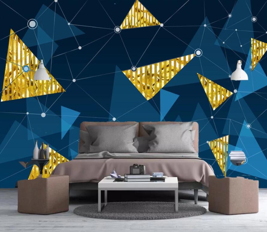 3D Golden Triangle 1947 Wall Murals Wallpaper AJ Wallpaper 2 