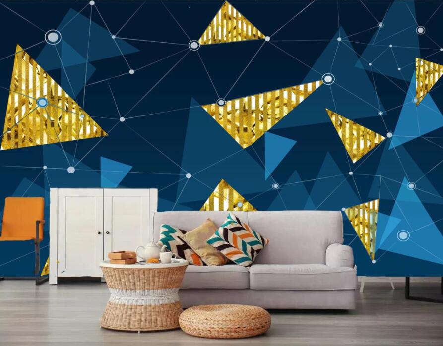 3D Golden Triangle 1947 Wall Murals Wallpaper AJ Wallpaper 2 