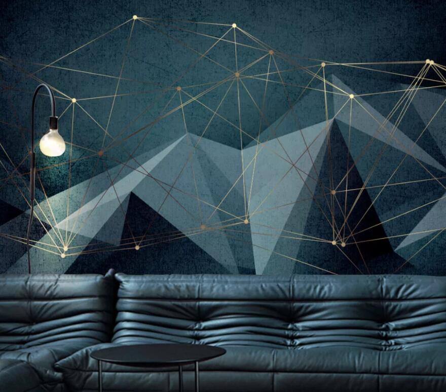 3D Golden Lines 1599 Wall Murals Wallpaper AJ Wallpaper 2 