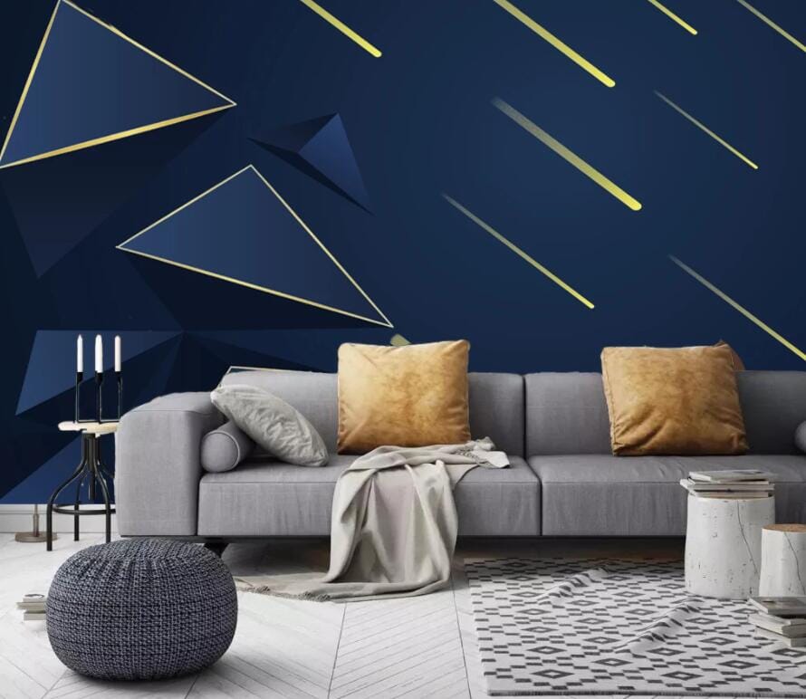 3D Golden Meteor Shower 2919 Wall Murals Wallpaper AJ Wallpaper 2 