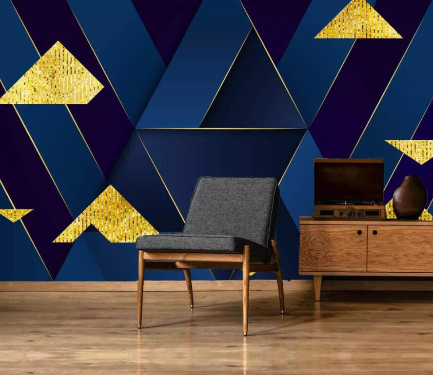 3D Golden Lines 1931 Wall Murals Wallpaper AJ Wallpaper 2 