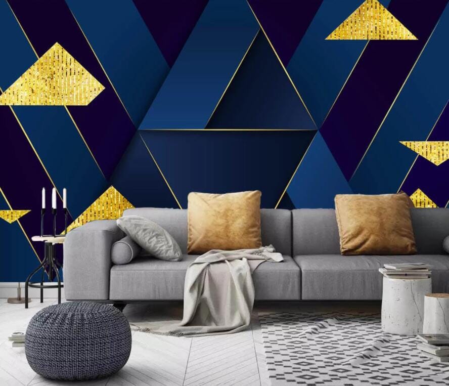 3D Golden Triangle 2907 Wall Murals Wallpaper AJ Wallpaper 2 