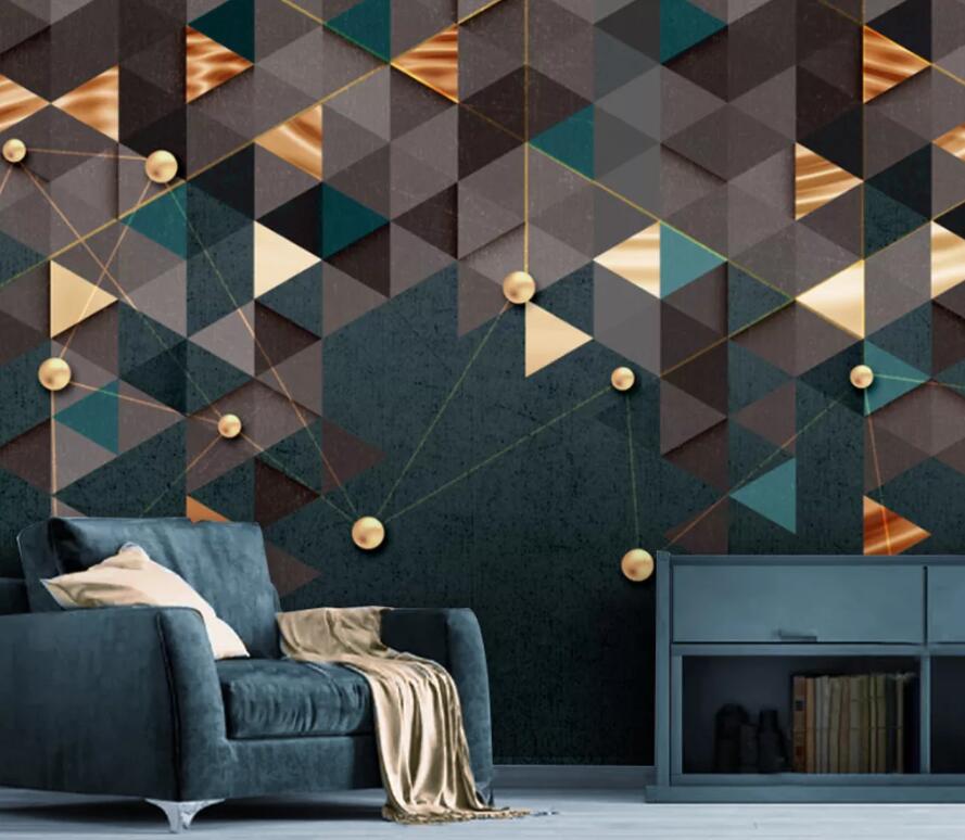 3D Triangle 1879 Wall Murals Wallpaper AJ Wallpaper 2 