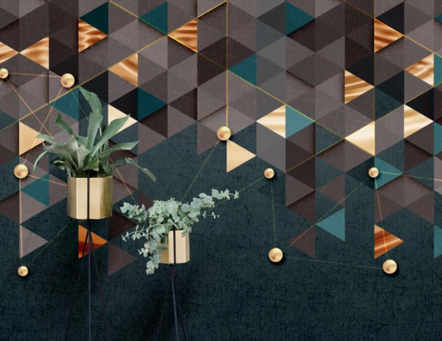 3D Triangle 1879 Wall Murals Wallpaper AJ Wallpaper 2 