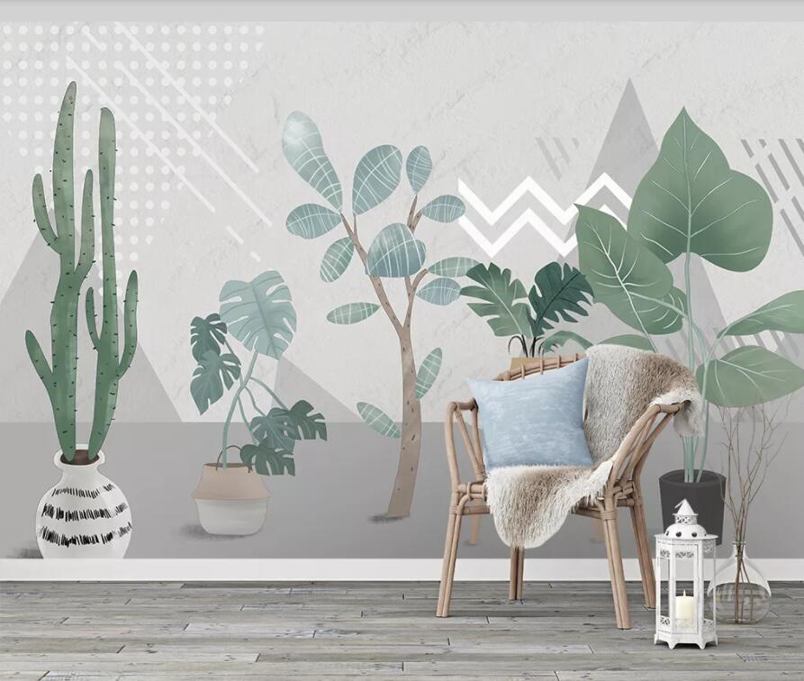 3D Green Plant 1903 Wall Murals Wallpaper AJ Wallpaper 2 