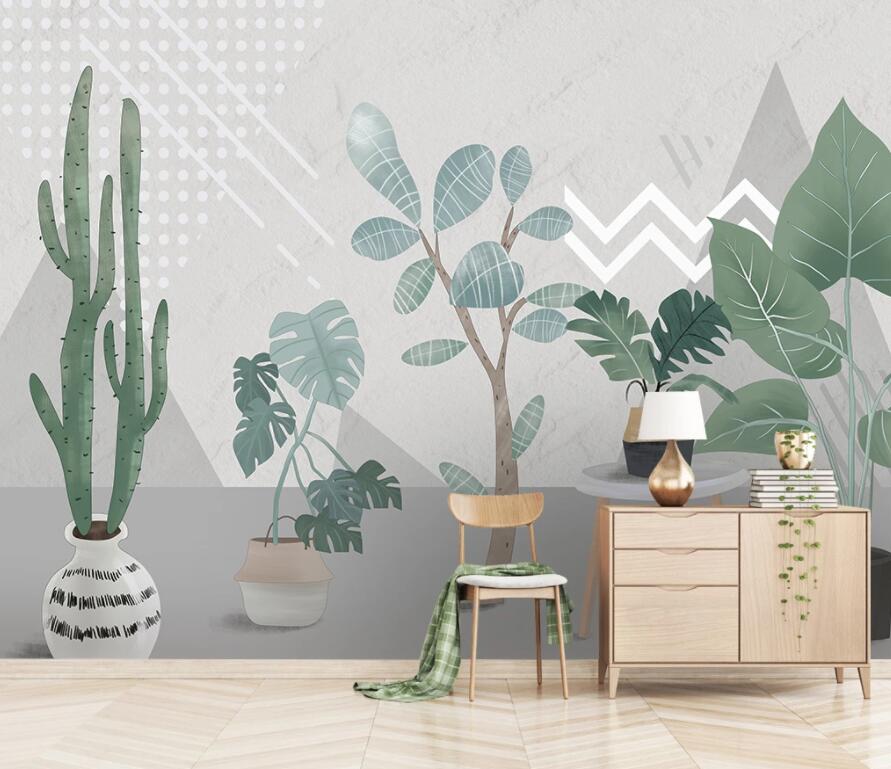 3D Green Plant 1903 Wall Murals Wallpaper AJ Wallpaper 2 