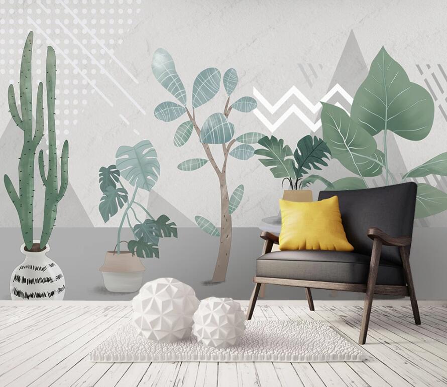 3D Green Plant 1903 Wall Murals Wallpaper AJ Wallpaper 2 