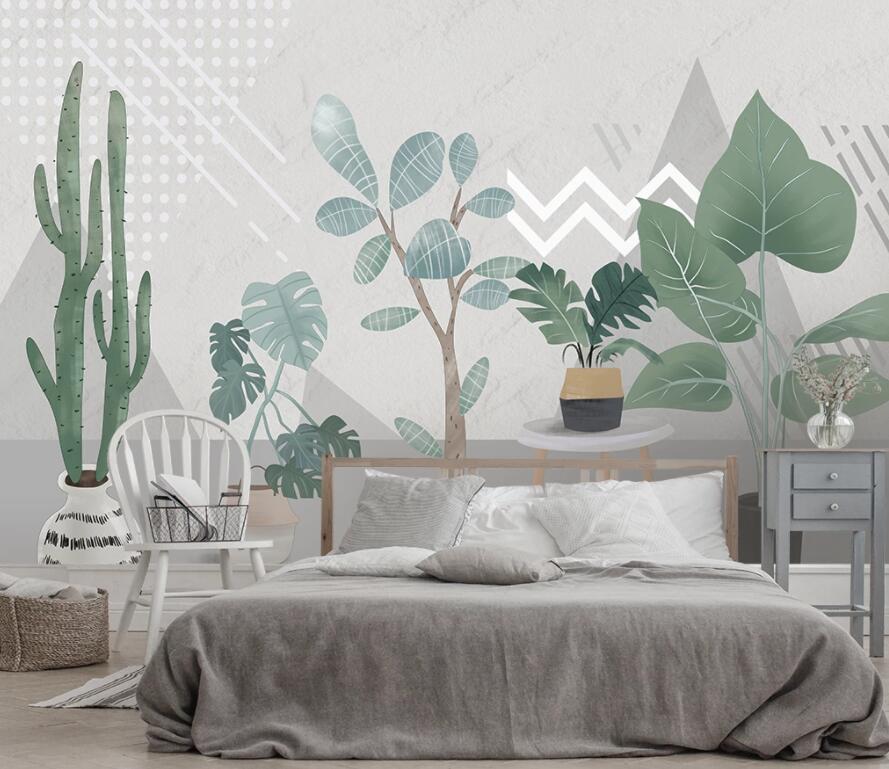 3D Green Plant 1903 Wall Murals Wallpaper AJ Wallpaper 2 