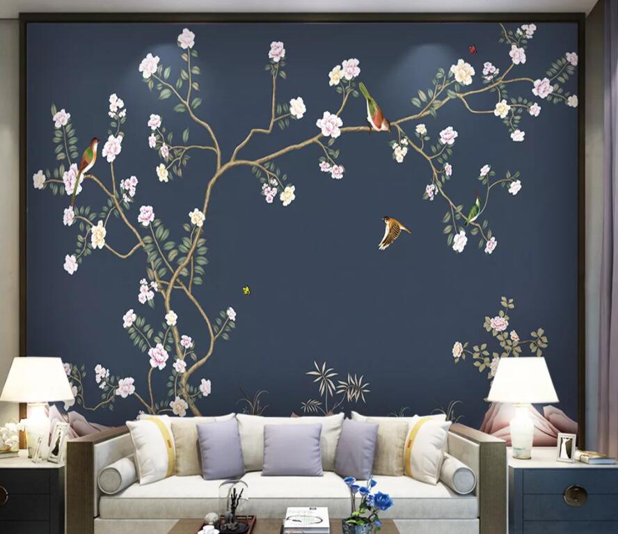 3D Plum Tree 901 Wall Murals Wallpaper AJ Wallpaper 2 